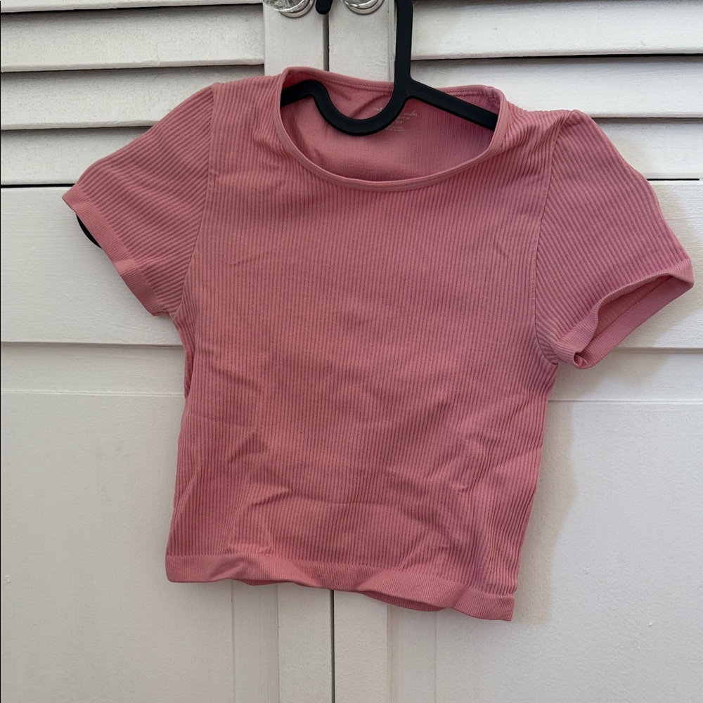 Urban Outfitters Pink Ribbed Tee